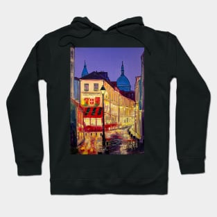 Night on the streets of Paris Hoodie